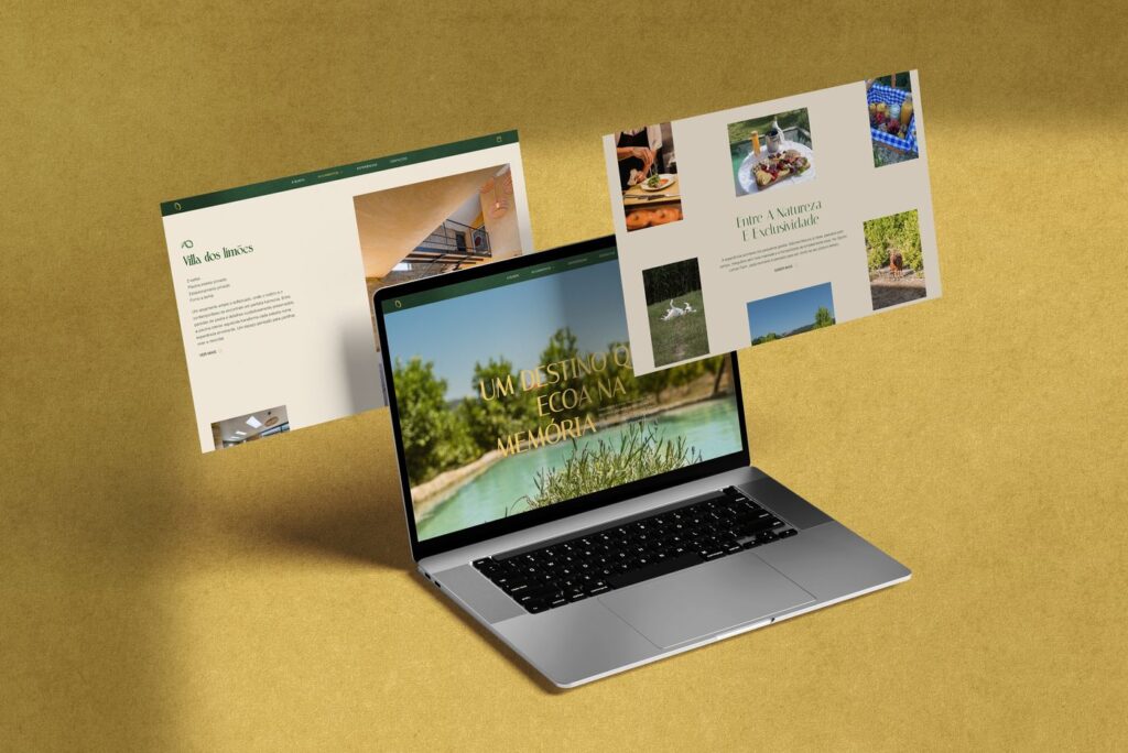 Website da Oporto Lemon Farm num portátil
